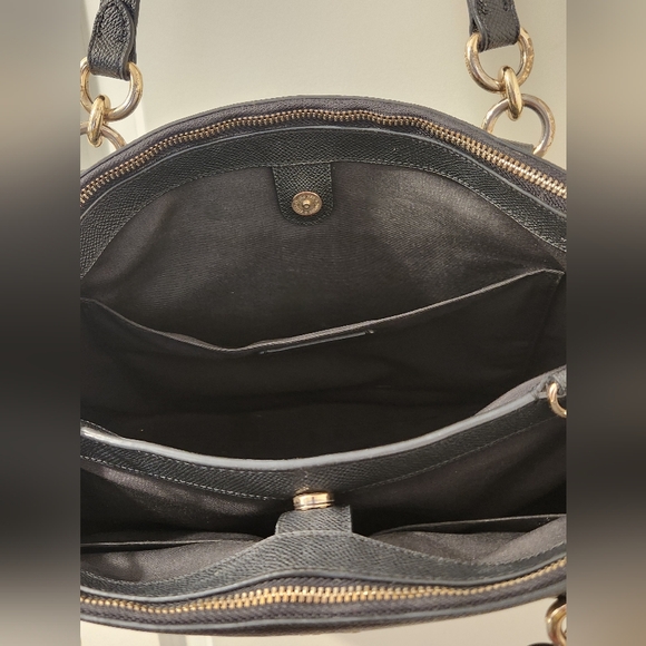 Coach Black Brooke Leather Carryall Satchel - Picture 6 of 8